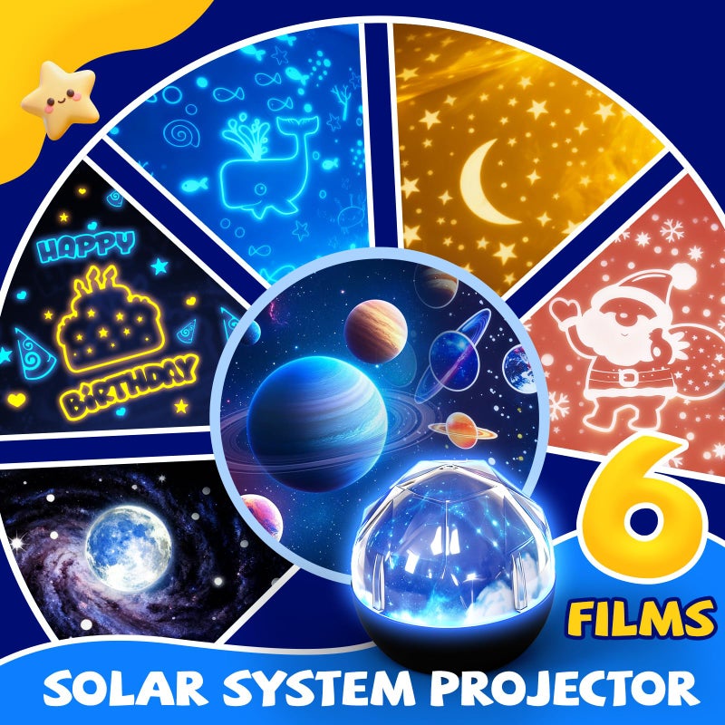TOURACE Solar System Projector, Star Night Light for Kids, Planet Toys, Space Light, Universe ProjectÃ³r, Space Lamp, Teen boy Girl Bedroom, Planets Toy, Planetarium Projector, Boys Gift, Christmas. - Image 5